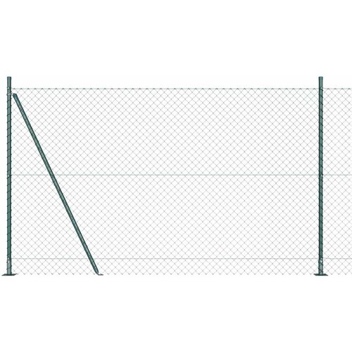vidaXL Verižna Ograja z 7 Okrbnimi Stoli 1.6x10 m Cinkano Jeklo Cene