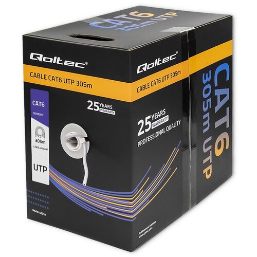 Qoltec 50359 UTP network cable| CAT6 | 305m | PVC grey Cijene