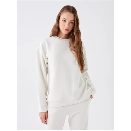 LC Waikiki Women's Crew Neck Straight Long Sleeve Oversized Sweatshirt.