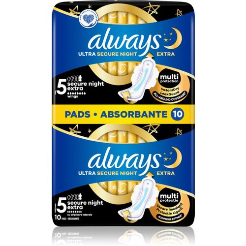 Always Ultra Secure Night Extra ulo&amp;scaron;ci 10 kom Slike