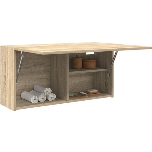 vidaXL Kupaonski zidni ormarić sonoma hrast 80x25x40 cm izrađeno drvo Cijene