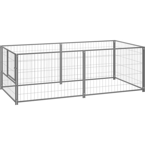 vidaXL kavez za pse srebrni 200 x 100 x 70 cm čelični Cene