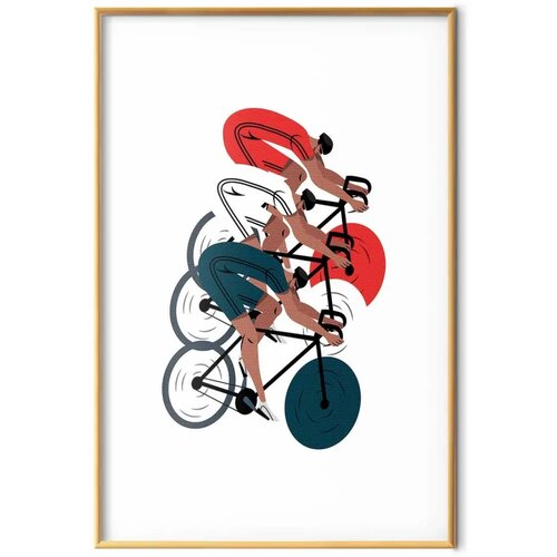  Plakat - Olympics - Cycling Race 60x90 Zlatni okvir s margom Slike