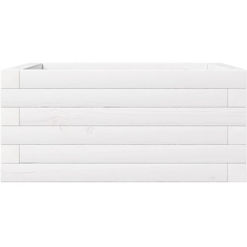  Vrtna sadilica bijela 50 x 50 x 23 cm od masivne borovine Slike