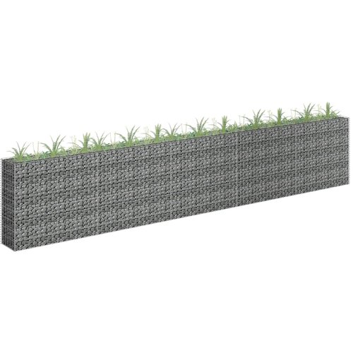 vidaXL Gabionska sadilica od pocinčanog čelika 450 x 30 x 90 cm Cijene