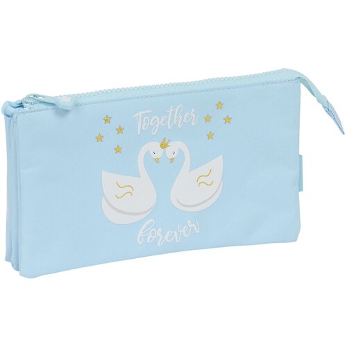  Trostruka pernica Glow Lab Cisnes Svetlo Plava 22 x 12 x 3 cm Slike