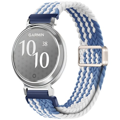 INF Združljiv pa&scaron;ček za Garmin Lily2 14mm iz pletenega najlona z magnetom White + Blue, (5000264122) Cene