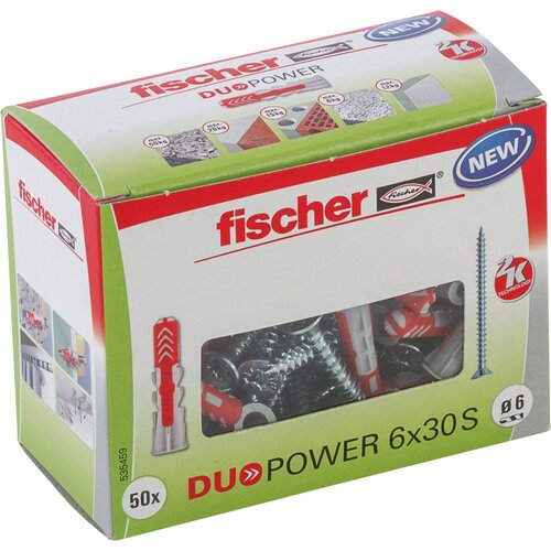 Fischer ZIDNI VLOŽEK Z VIJAKOM DUOPOWER 6X30 S Z ROBOM +VIJAK 4.5X40 VG Cene