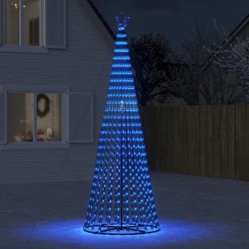vidaXL Osvetljena novoletna jelka stožec 688 LED modra 300 cm Cene