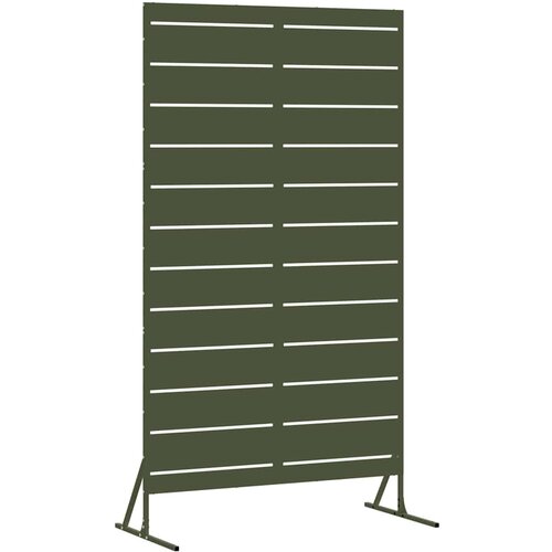  Zaslon za privatnost 100 x 50 x 180 cm Čelik Maslinastozelena Slike
