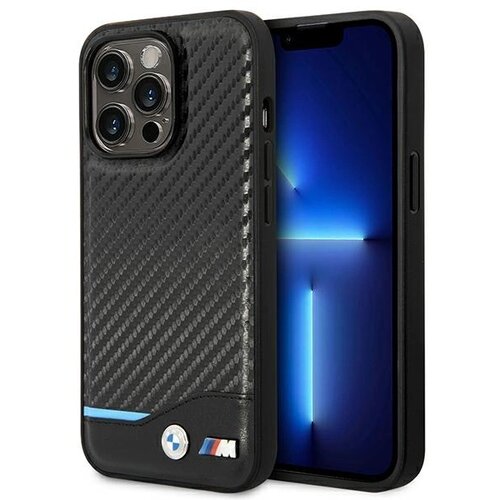BMW USNJENI OVITEK CARBON CASE ZA IPHONE 14 PRO ČRN, (22064519) Cene