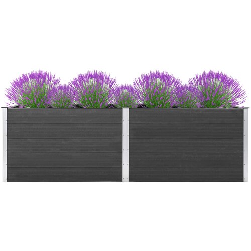 vidaXL Visoka greda 200x50x91 cm WPC siva Cene