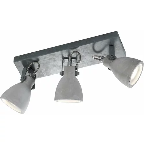 Tri O Zidna siva lampa za 3 Concrete žarulje, dužine 35 cm