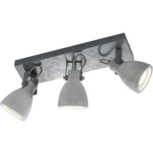 Tri O Zidna siva lampa za 3 Concrete žarulje, dužine 35 cm Slike