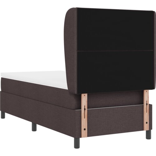 Box Spring Krevet s Madracem - Tamnosmeđi 100x200 cm Tkanina Slike