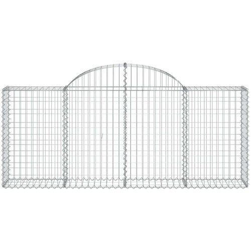  Lučne gabionske ko&amp;scaron;are 14 kom 200x30x80/100cm pocinčano željezo Slike