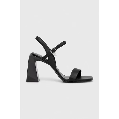 Karl Lagerfeld Usnjeni sandali ASTRA NOVA črna barva, KL33124