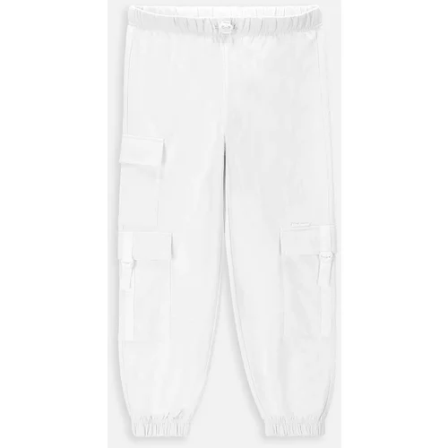 Coccodrillo Otroške bombažne hlače bela barva