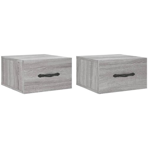 Maison Chic Stenski Dvo delni komplet Nočne omarice - Nočne mize siva sonoma 35x35x20 cm, (21687103) Slike