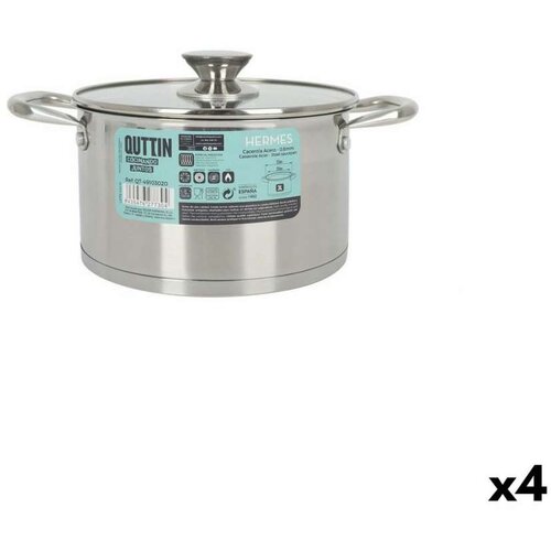 Posuda sa staklenim poklopcem Quttin Hermes Čelik 3 L (4 kom.) Cijene