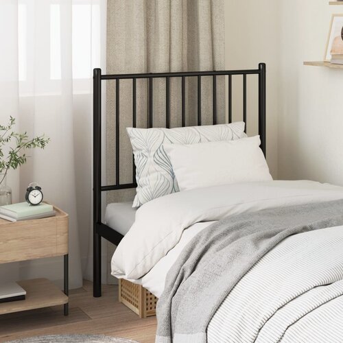 VidaXL Metalno uzglavlje crno 75 cm Slike