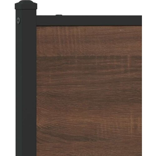 VidaXL metalni okvir kreveta s uzglavljem smeđa boja hrasta 80x200 cm Slike