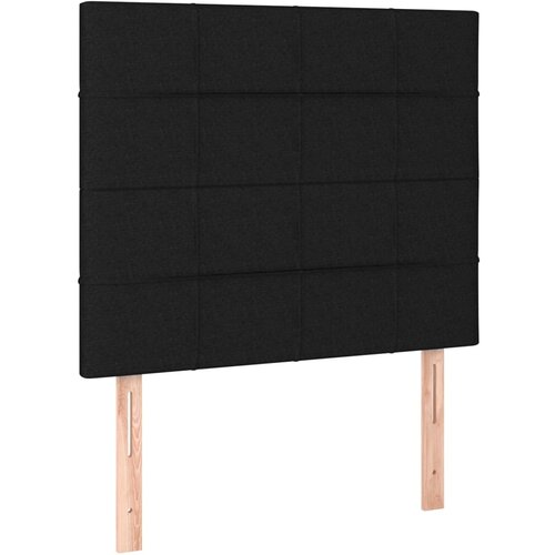 Box spring krevet s madracem crni 80 x 200 cm od tkanine Slike