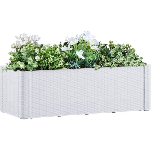 vidaXL Povišena vrtna gredica sa samozalijevanjem bijela 100x43x33 cm Cijene