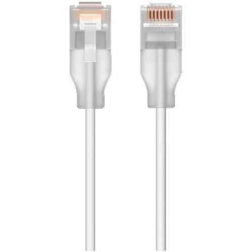 Ubiquiti UACC-Cable-Patch-EL-0.3M-W Nano-thin patch cable with 2.5 GbE support designed to show Etherlighting effects ( UACC-CABLE-PATCH-EL Slike