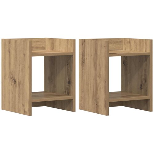  Stalak za biljke s policom 2 pcs Zanatski Hrast 30 x 30 x 40 cm Slike