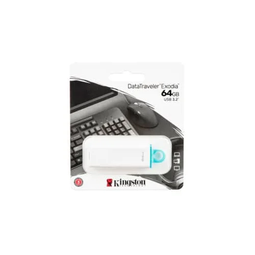 Kingston FD 64GB USB 3.2 White DataTraveler Exodia