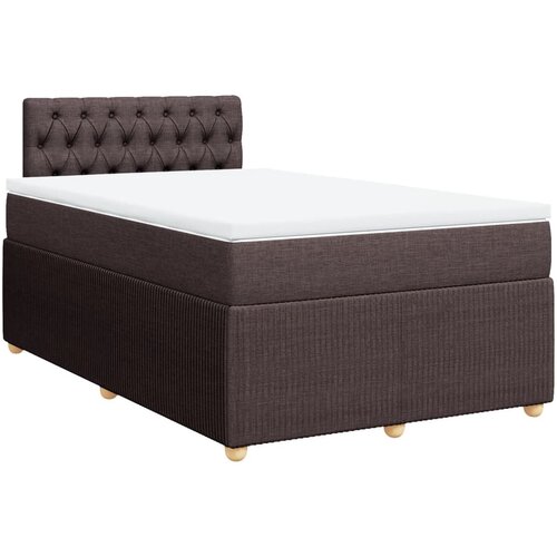 VidaXL Box spring postelja z vzmetnico temno rjava 120x190 cm blago, (21304736) Slike