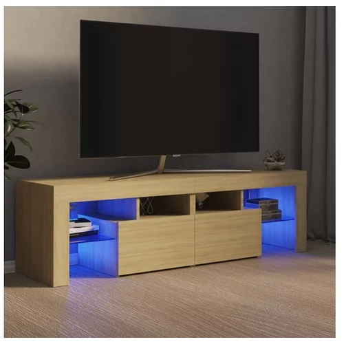  TV omarica z LED lučkami sonoma hrast 140x35x40 cm