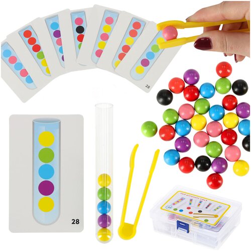 Montessori igra barvne kroglice za učenje &scaron;tetja XXL (66 delov) - Za 3+ let Cene