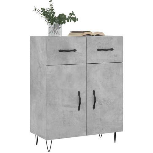  Komoda siva boja betona 69,5x34x90 cm od konstruiranog drva Slike