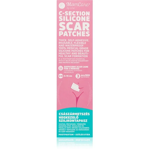 MomCare by Lina C-Section Silicone Scar Patches silikonski flasteri protiv ožiljaka nakon carskog reza veličina S-M 3x15 cm 3 kom