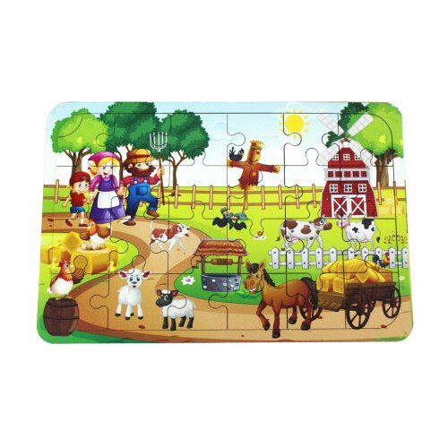 OKUTAN Igračka puzzle drvene Farma 24/1 T5006 Slike