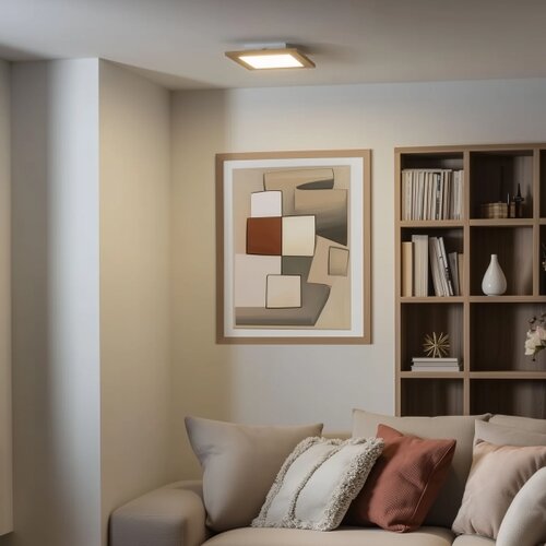  Brilagi - LED prigu&amp;scaron;iva svetiljka SLIMFRAME WOOD LED/25W/230V 34x34 cm + daljinski upravljač Slike