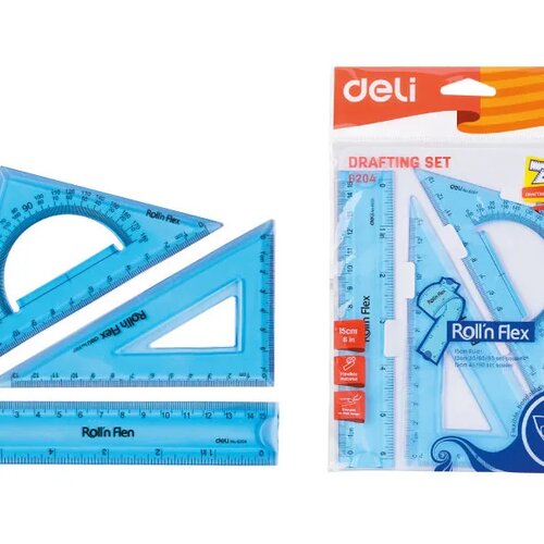 Deli Linijar Fleksibilni Set 1/3 15Cm Slike