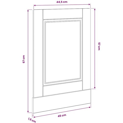  Ploča za perilicu posuđa Porto 45x1,5x57 cm konstruirano drvo Slike