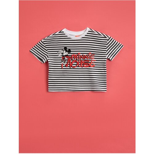 Koton Minnie Mouse T-Shirt Licensed Striped Cotton Slike