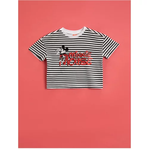 Koton Minnie Mouse T-Shirt Licensed Striped Cotton