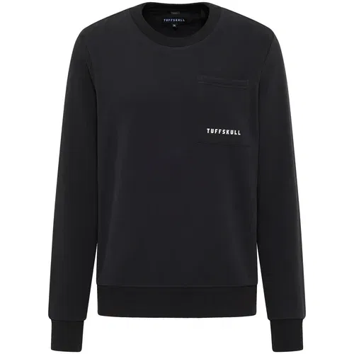 TUFFSKULL Sweater majica crna / bijela
