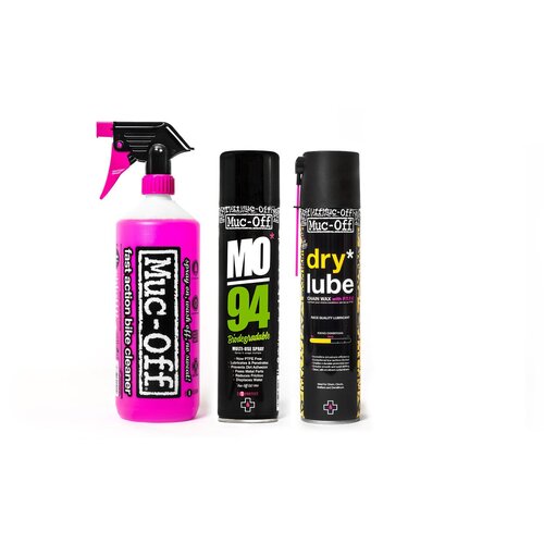  SET ZA ČIŠĆENJE, ZAŠTITU I PODMAZIVANJE MUC-OFF WASH DRY LUBE, PROTECT AND LUBE KIT Cijene