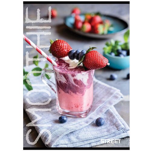 STREET Zvezek A4 Smoothie, mali karo, 54 listov, sortirano, 1 kos Slike