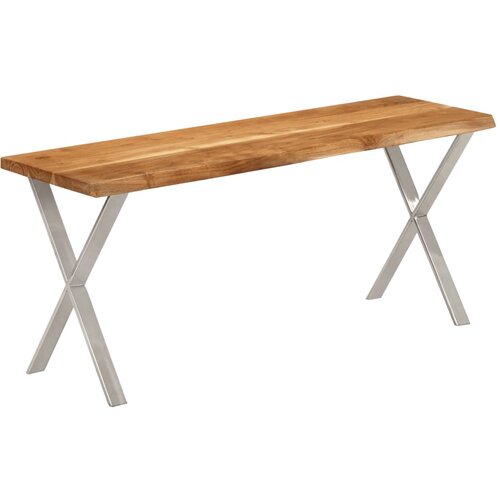 vidaXL Klupa sa živim rubom 105 cm od masivnog bagremovog drva Cijene