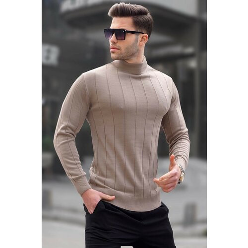 Madmext Sweater - Brown - Slim fit Cene