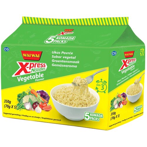 Wai Wai x-press instant nudle ukus povrća 5x70g Cene