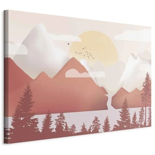  Slika - Landscape at Sunset (1 Part) Wide 120x80 Na talijanskom platnu Cijene