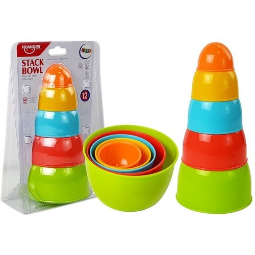  Edukativna piramida za slaganje 5u1 - šarena Cijene